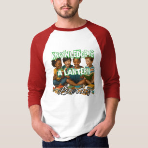Camisa T básica de 3/4 Capas de Raglan masculina