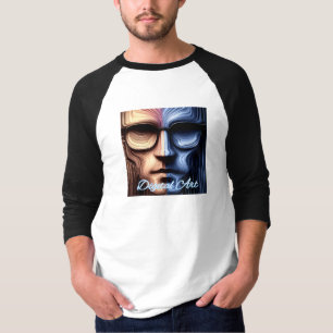 Camisa T básica de 3/4 Capas de Raglan masculina