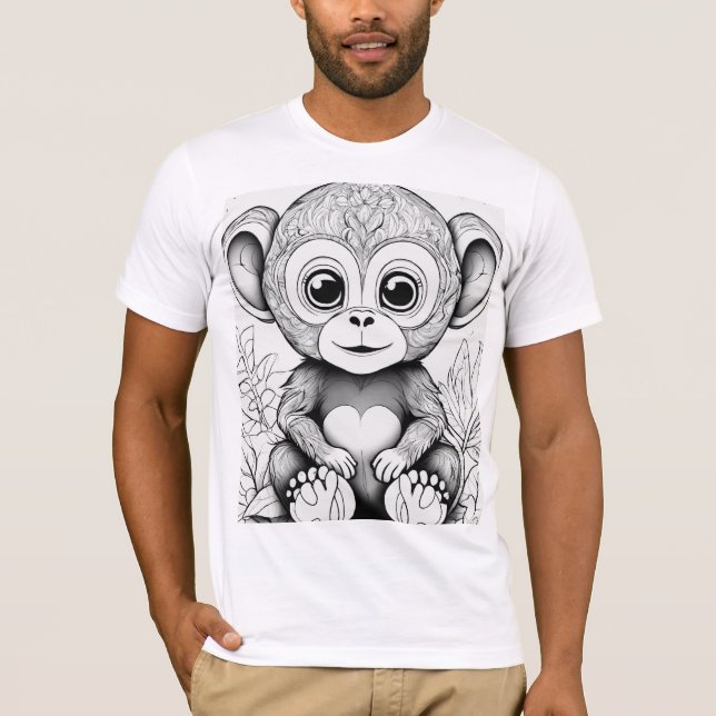 Camisa T - Bella+Can - Página de Coloração do Maca (Frente)