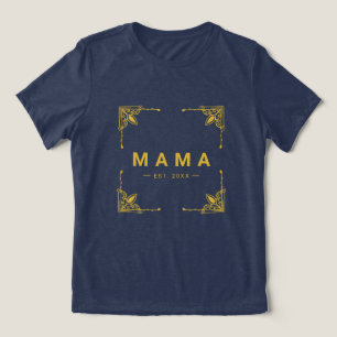 Camisa T-Blend Mama Triplo de Marinho Suave com Es