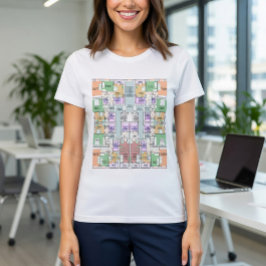 Camisa T-Blueprint da Arquitetura Moderna