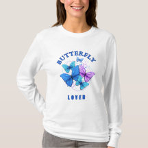 Camisa T borboleta, projetada, camisa personalizad