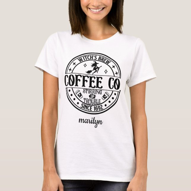 Camisa T-Café da Bruxa Personalizada (Frente)