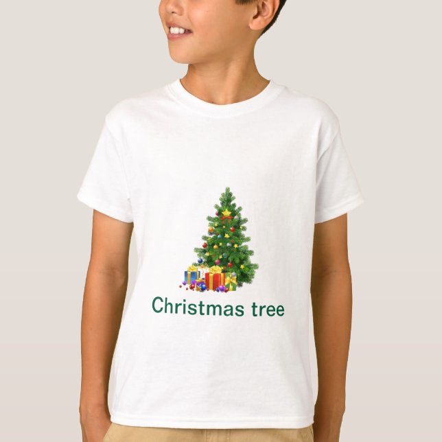 Camisa T: Celebração Festiva de Árvores de Natal (Frente)