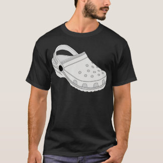 Camisa T Clássica branca do calçado Clog Crocs