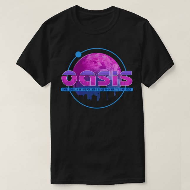 Camisa T Clássica Oasis (Ready Player One) (Frente do Design)