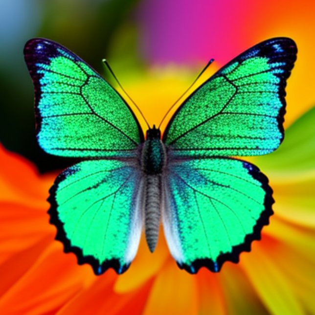 Camisa T Colorida Butterfly (Criador carregado)