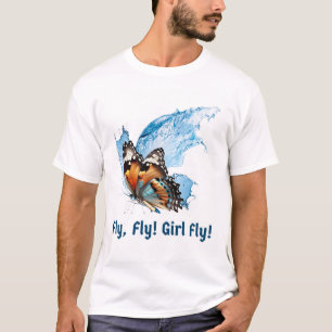 Camisa T com borboleta
