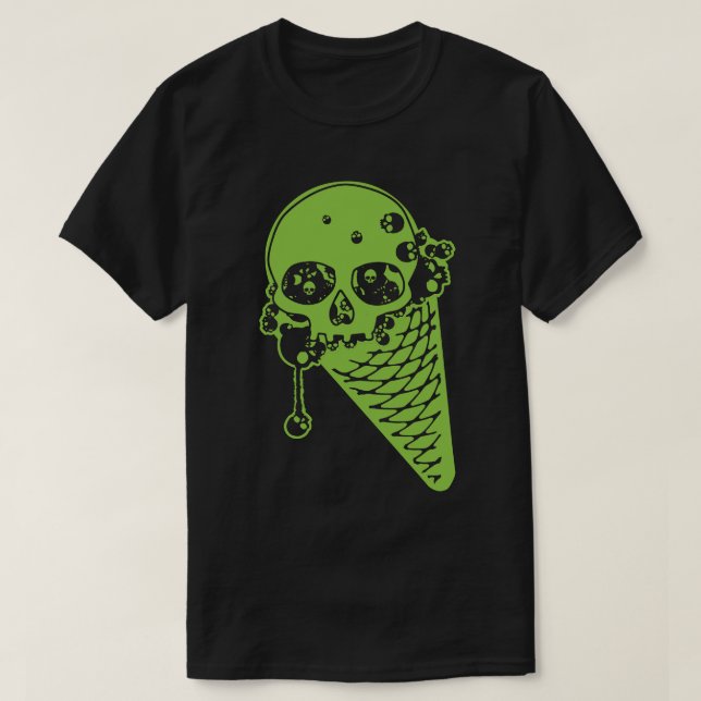 Camisa T Cone Sorvete Venenoso Verde (Frente do Design)