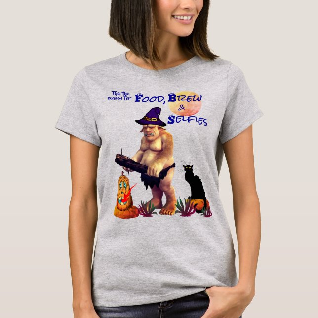 Camisa T da Estação de Halloween Spookish (Frente)