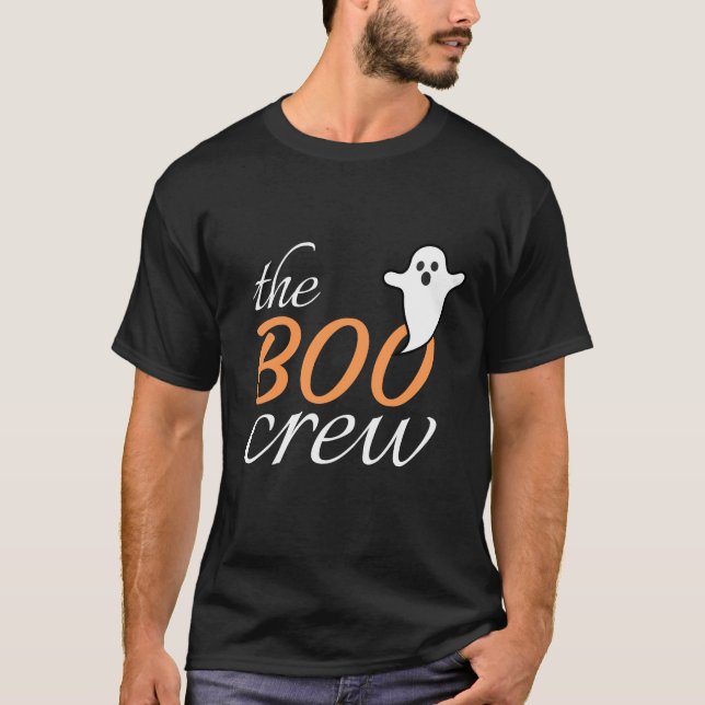 Camisa T da Família Boo Crew Orange Halloween (Frente)