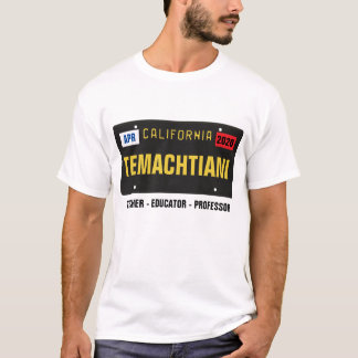 Camisa T da placa de licença Temachtiani (personal