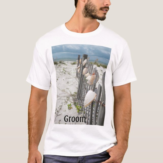 Camisa T da praia em Groom (Frente)