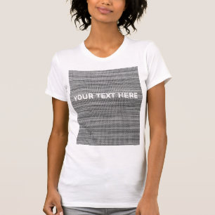 Camisa T da Tecido de Cinza Faux com Texto Persona