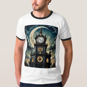 Camisa T Da Torre De Relógio Da Meia-Noite