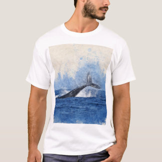 Camisa T de baleia