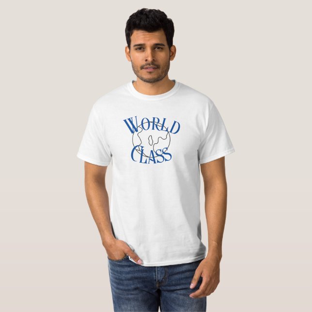 Camisa T de classe mundial (Frente Completa)