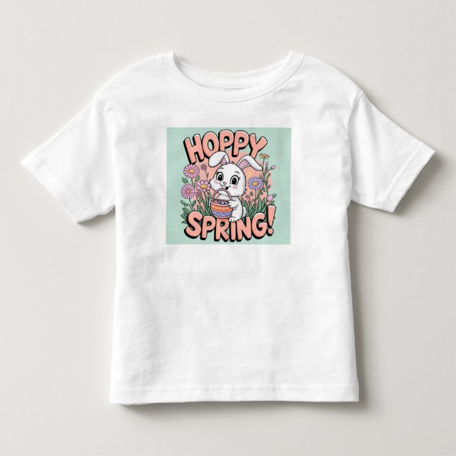 Camisa T De Coelho De Primavera Hoppy - Camisa Flo (Frente)
