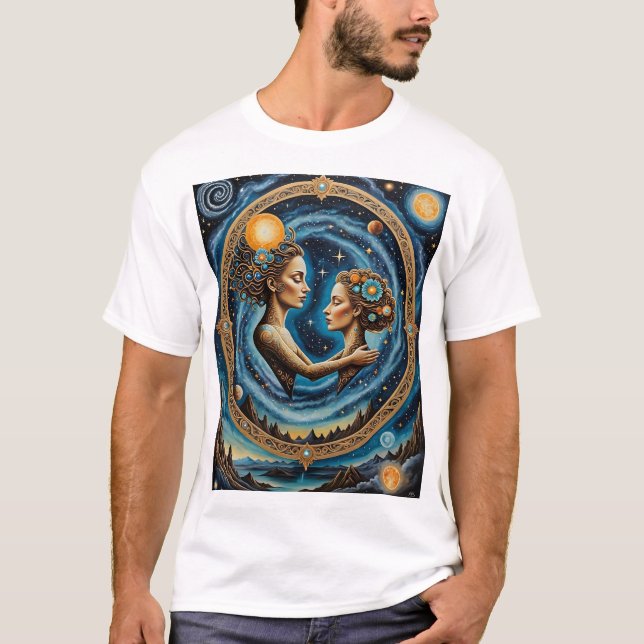 Camisa T de Conexão de Alma Cósmica Eética (Frente)