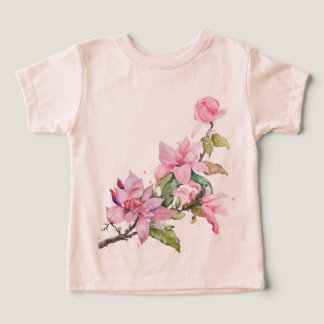 CAMISA T DE DESENHO FLORAL PARA CRIANÇAS