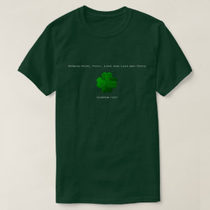 Camisa T de Dia de São Patrício de trevo irlandês