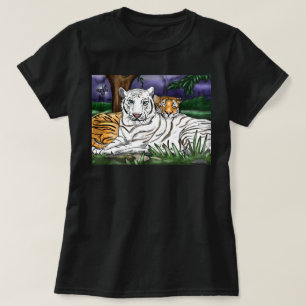 Camisa T de dois tigres afetados