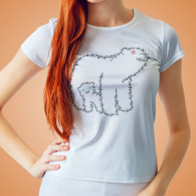 Camisa T de Flores de Urso da Mamãe (Criador carregado)