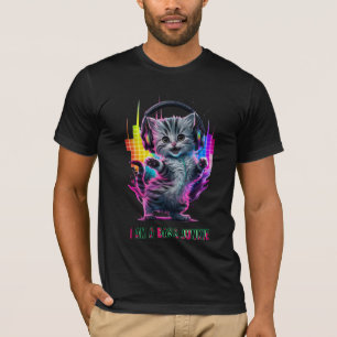 Camisa T de Fones de ouvido sem fio _ Gatinho boni