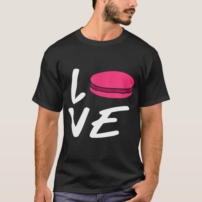 Camisa T de Macaron Francês de Pastelaria (Frente)