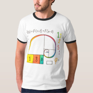 Camisa T de Matemática de Sequência Fibonacci & Ou