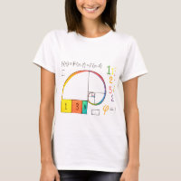 Camisa T de Matemática de Sequência Fibonacci & Ou