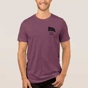 Camisa T de mistura tripla de sinalizador preto CL