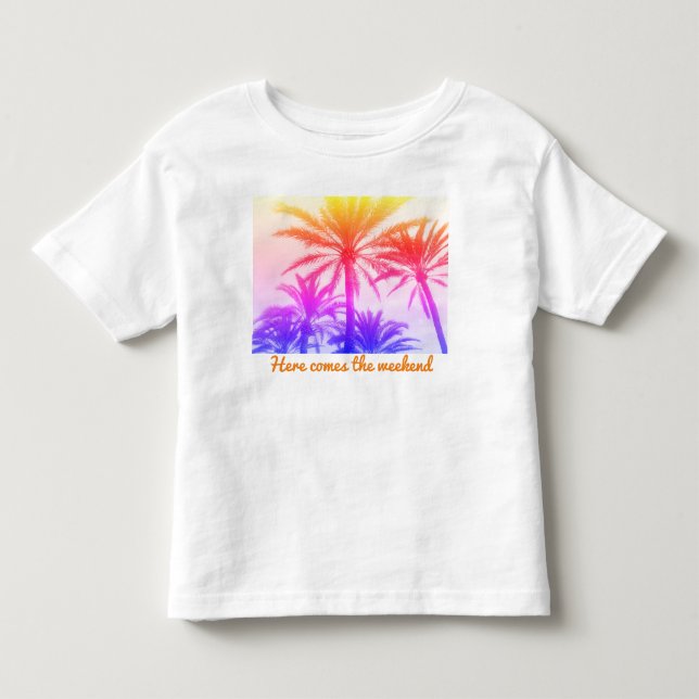 Camisa T de Palma de Sunset personalizada - Víblia (Frente)