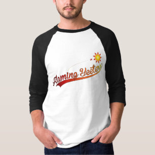 Camisa T de Raglan em Éteres Flamejantes