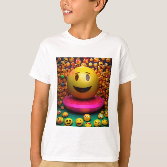 Camisa T de Sorriso de Aquarela Whimsical (Frente)