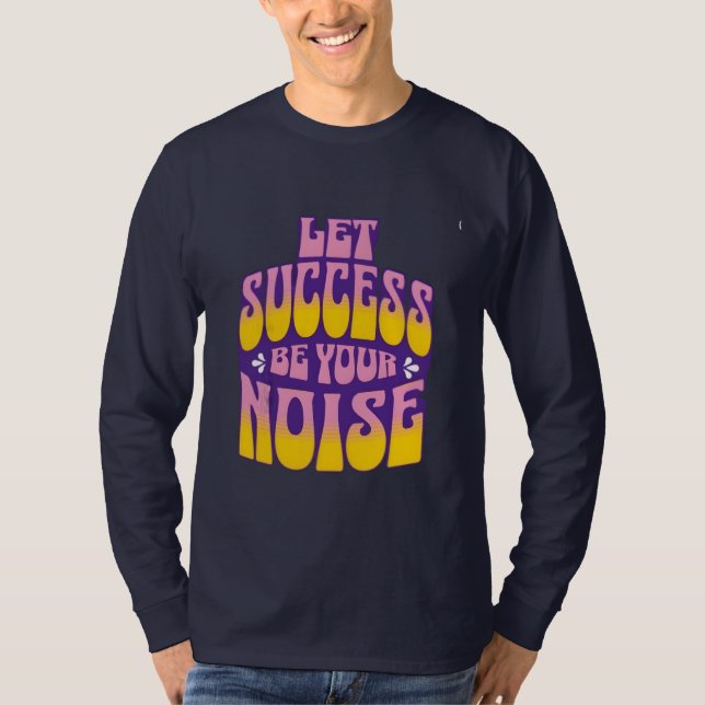 Camisa T de Sucesso de Retro Inspiracional (Frente)