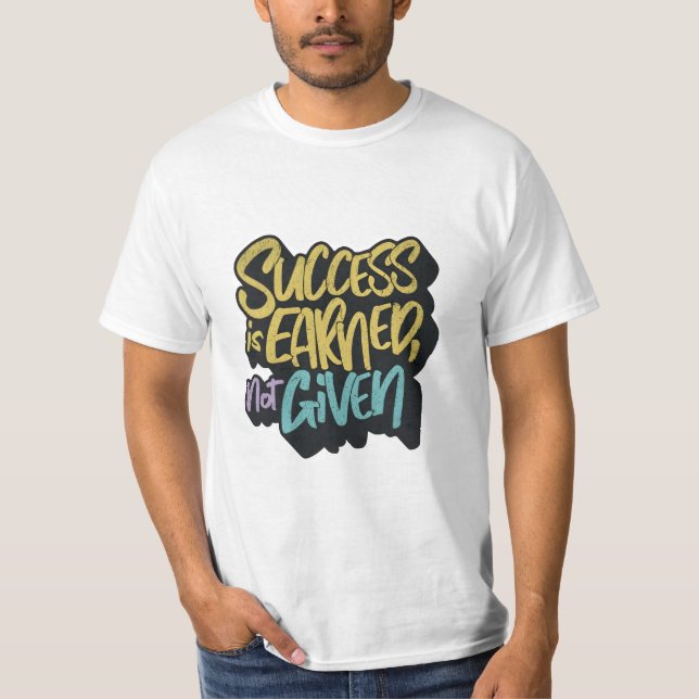 Camisa T de Sucesso Motivacional (Frente)