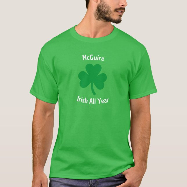 Camisa T de todo o ano irlandesa (Frente)