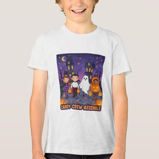 Camisa T de Trick ou Tratar Parada - Halloween Bon (Frente)