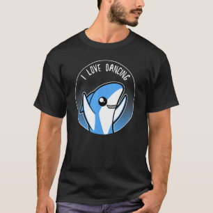 Camisa T de Tubarão Esquerdo - Camisa de dança - M