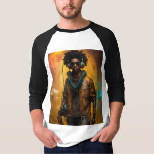 Camisa T-DJ Robô Futurística - Ignore seu som