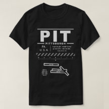 Camisa T do Aeroporto Internacional de Pittsburgh
