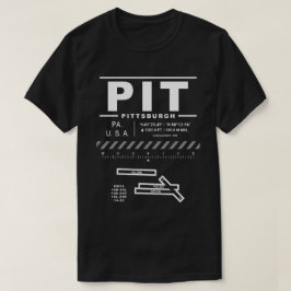 Camisa T do Aeroporto Internacional de Pittsburgh