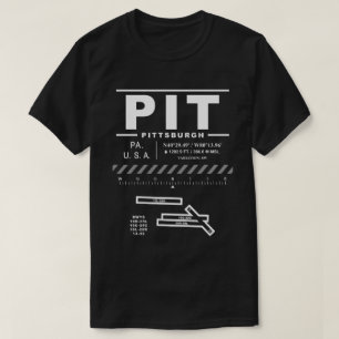 Camisa T do Aeroporto Internacional de Pittsburgh