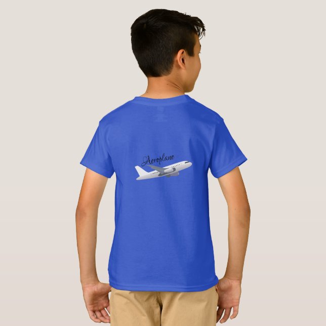 Camisa T do avião para crianças (Parte Traseira Completa)