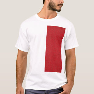 Camisa T do Bloco Vermelho do Tomate Diagonal - Pe