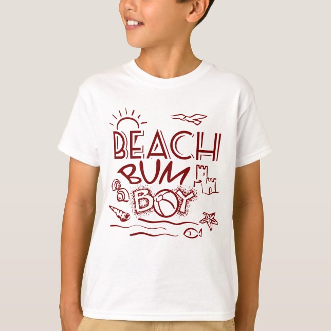 Camisa T do Bum Boy da Praia Retro (Frente)