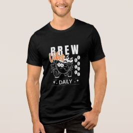 Camisa T do café com retro diário Brew Vibes
