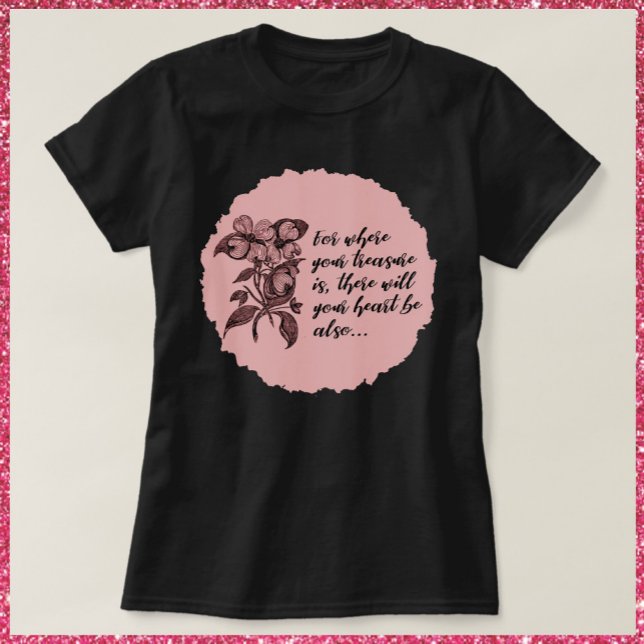 Camisa T do coração e tesouro inspiracional (Criador carregado)