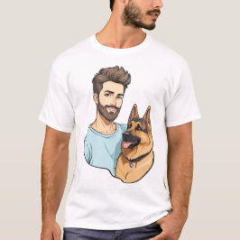 Camisa T do german shepherd